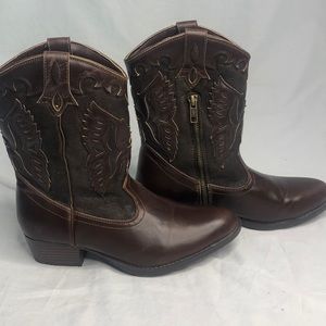 Frye Carson Firebird Brown Kids Boots Size 4